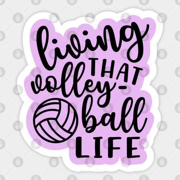 Living That Volleyball Life Sticker by GlimmerDesigns